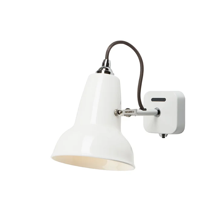 Original 1227 Mini Keramiek wandlamp, zuiver wit van Anglepoise