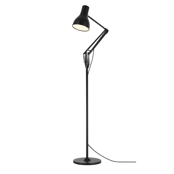 Type 75 Vloerlamp, jet black door Anglepoise