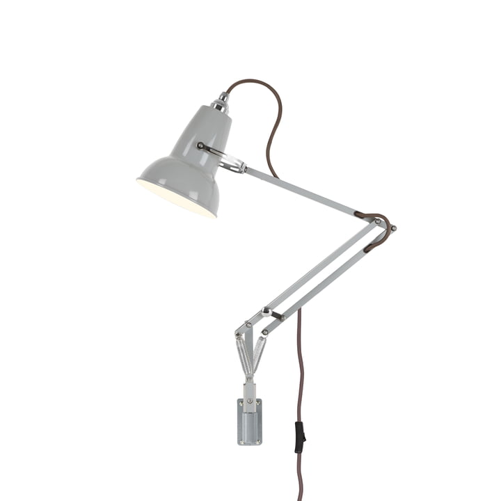 Original 1227 Mini wandlamp met wandhouder, duifgrijs (kabel: grijs) van Anglepoise .