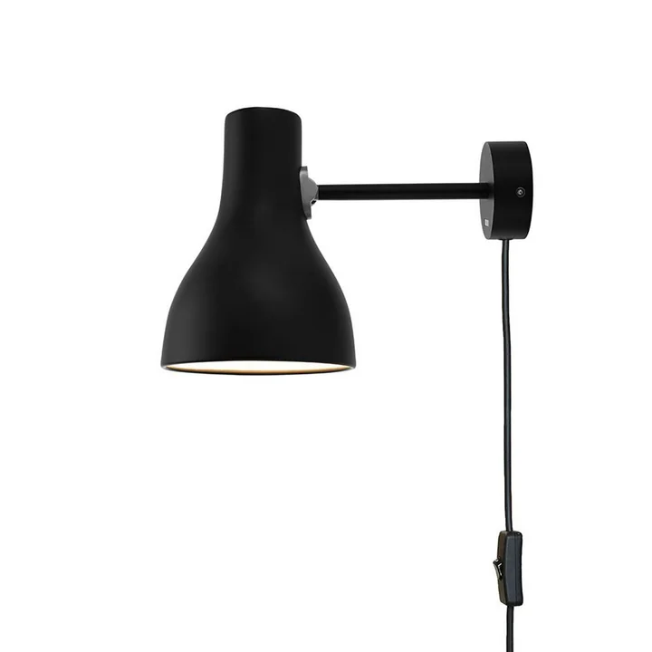 Type 75 Wandlamp, jet black (met kabel) van Anglepoise