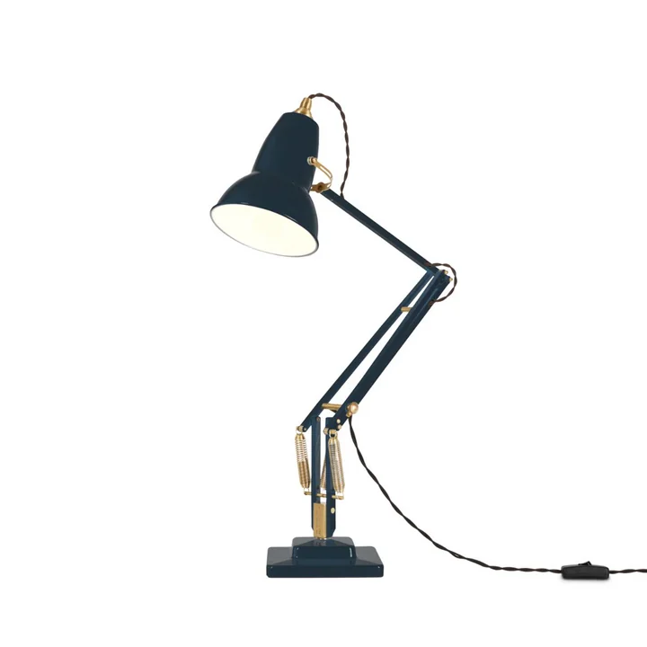 Original 1227 Messing tafellamp, ink blue door Anglepoise