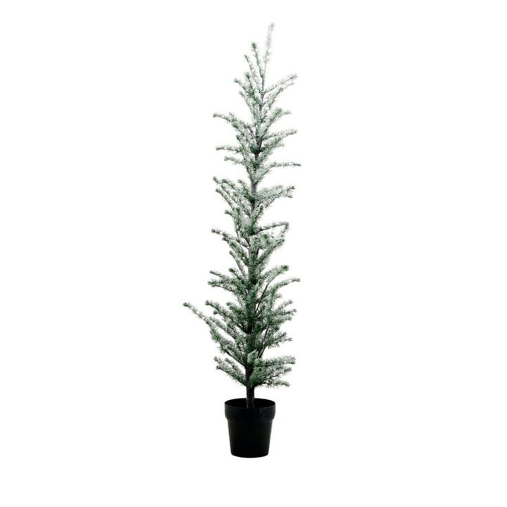 Kerstboom met LED verlichting Flocked, H 160 cm, natuur van House Doctor