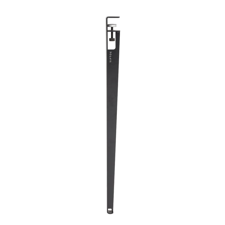 De tafelpoot H 90 cm, grafiet zwart van TipToe