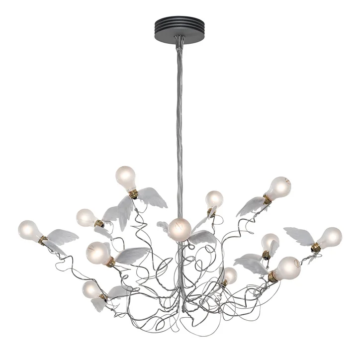 De Birdie hanglamp, transparant van Ingo Maurer