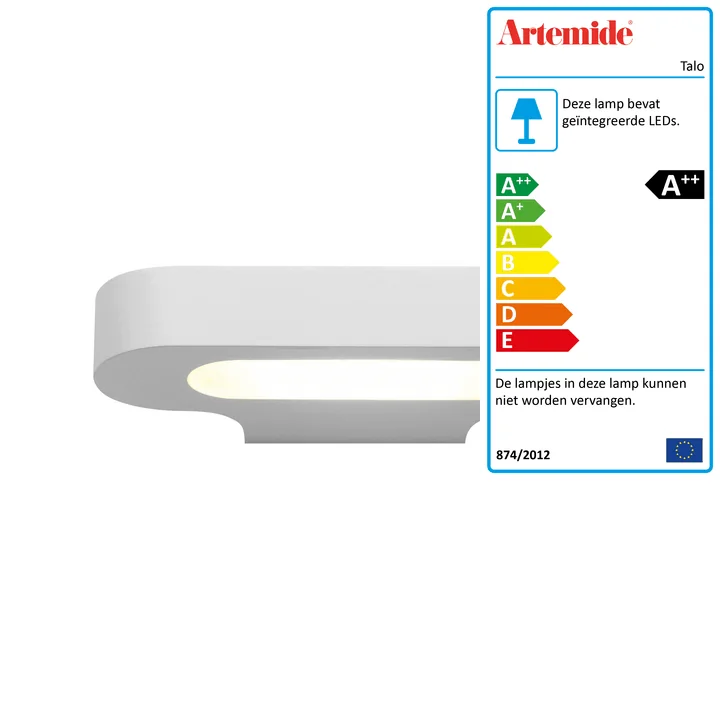 LED wandlamp Talo, 2700K / wit van Artemide