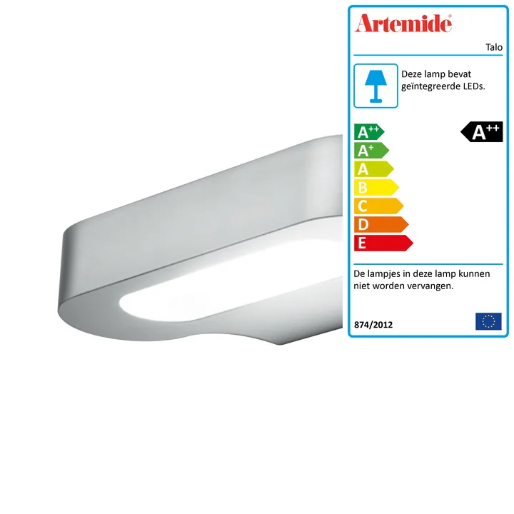 Talo LED wandlamp, 2700K / zilver van Artemide