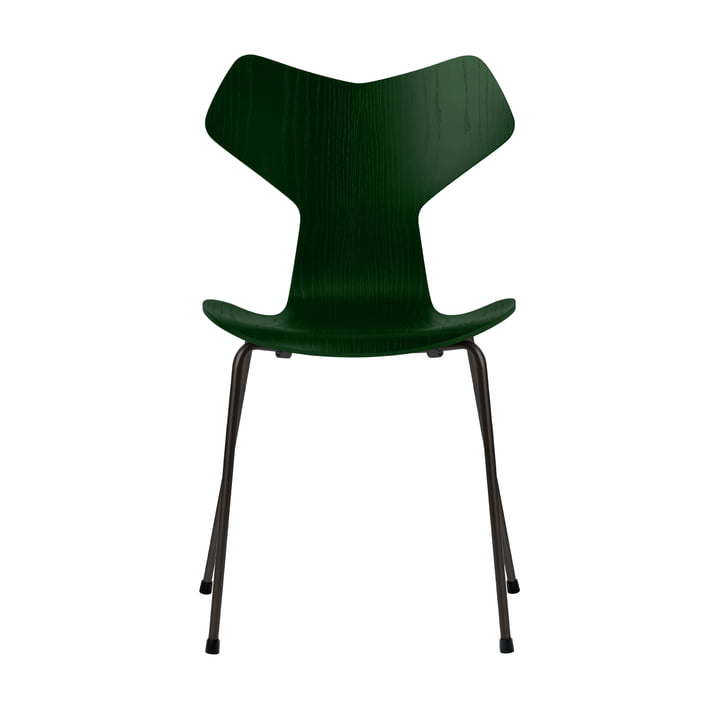 Grand Prix stoel van Fritz Hansen in groenblijvend essen / zwart frame