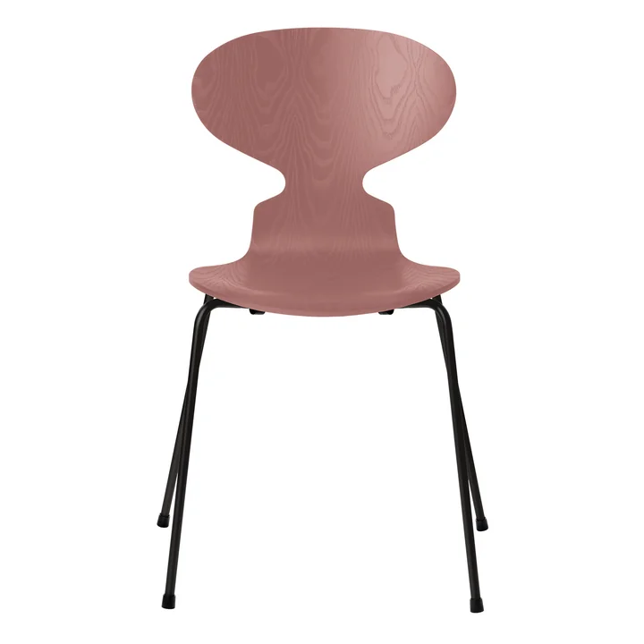 Mier stoel van Fritz Hansen in wild rose gekleurd essen / zwart frame