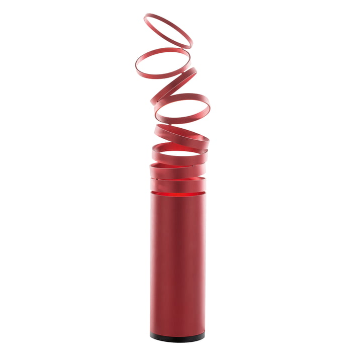 Decomposé tafellamp van Artemide in rood