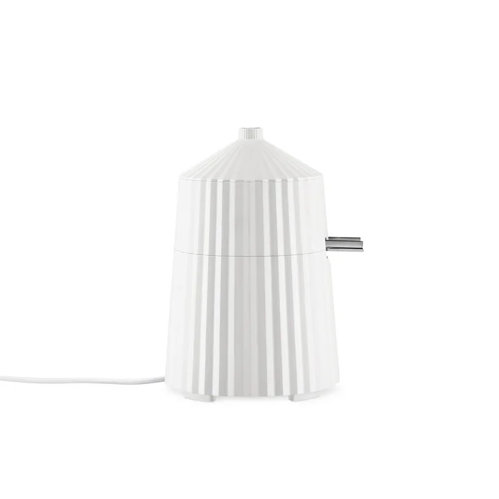 De Plissé elektrische citruspers, wit van Alessi