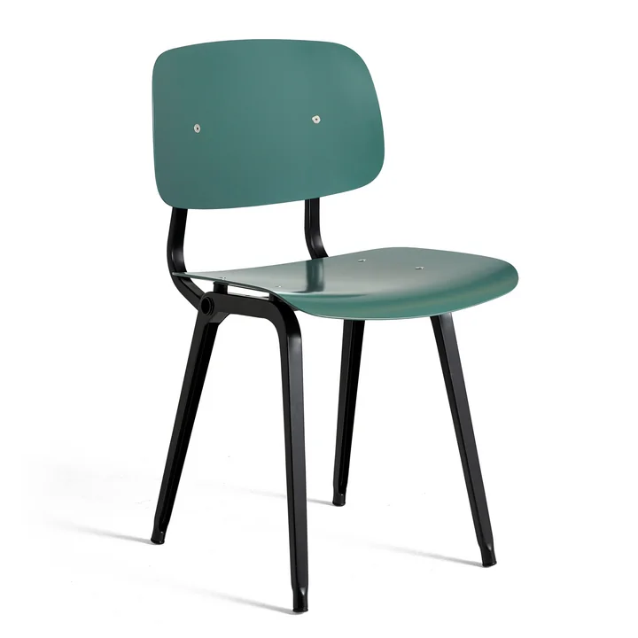 De Revolt Chair, zwart / petrol groen van HAY