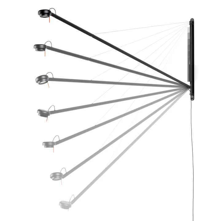 De Fifty-Fifty wandlamp, soft black by HAY