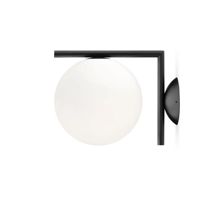 IC C / W1 BRO wand- en plafondlamp, zwart van Flos