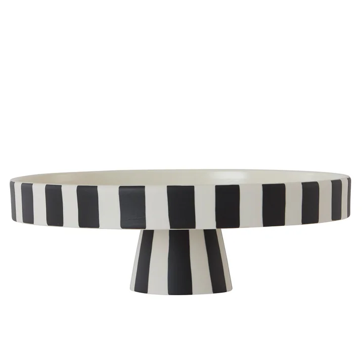 Toppu Het dienblad, Ø 27 x H 9 cm, wit / zwart van OYOY