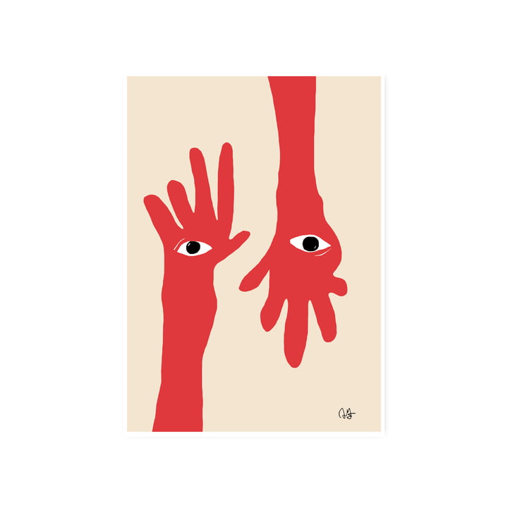 De Hamsa Hands poster, 50 x 70 cm van Paper Collective