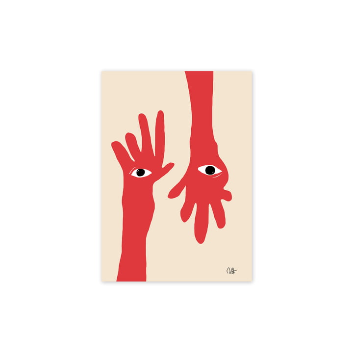 De Hamsa Hands poster, 30 x 40 cm van Paper Collective
