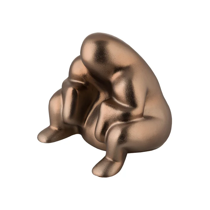 De Dédé deurstopper, metaal-bruin van Alessi