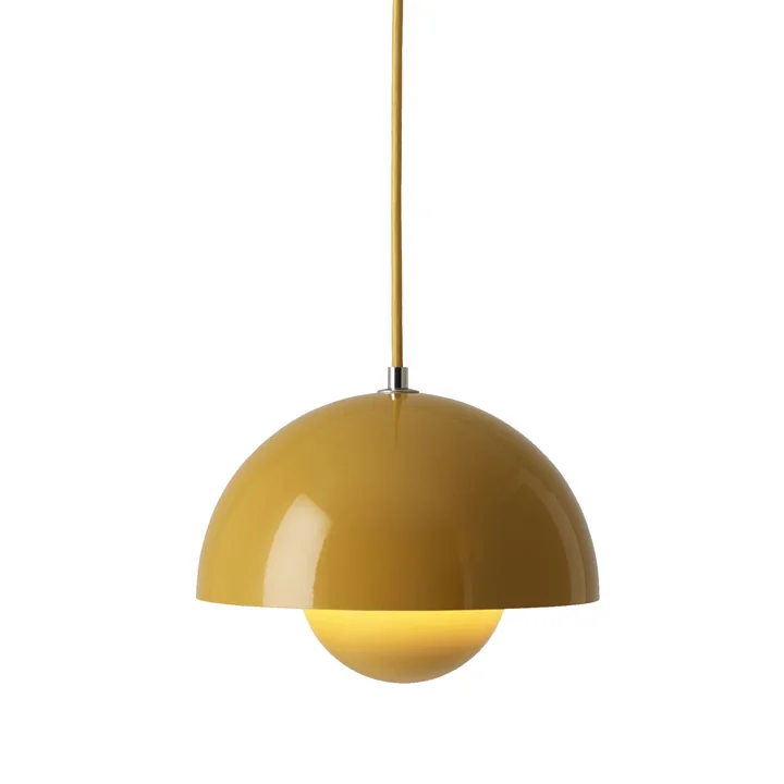 FlowerPot VP1 De hanglamp van & Tradition mosterd