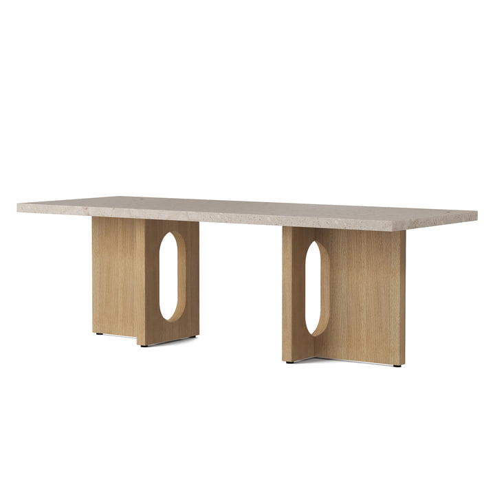 De Androgyne salontafel 120 x 45 cm, natuurlijk eiken / Kunis Breccia zand van Audo