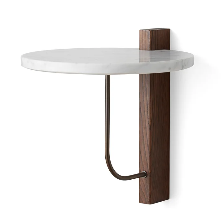 De Corbel wandplank, donker eiken/marmer van Audo