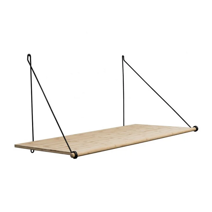 De Loop Shelf , eik / staal zwart van We Do Wood