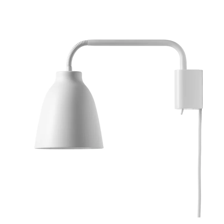 Caravaggio wandlamp gelezen door Fritz Hansen in mat wit