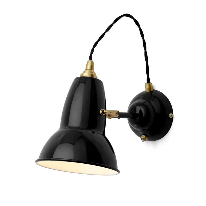 Original 1227 Messing wandlamp, Jet Black van Anglepoise
