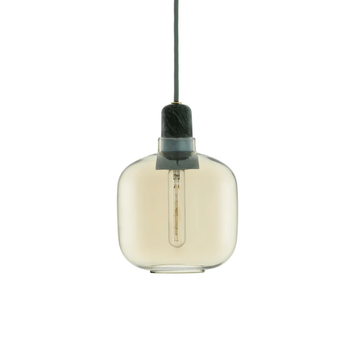 Amp Hanglamp small van Normann Copenhagen in goud/groen