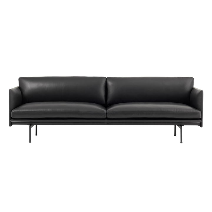 De Outline Sofa 3-zits van Muuto in zwart