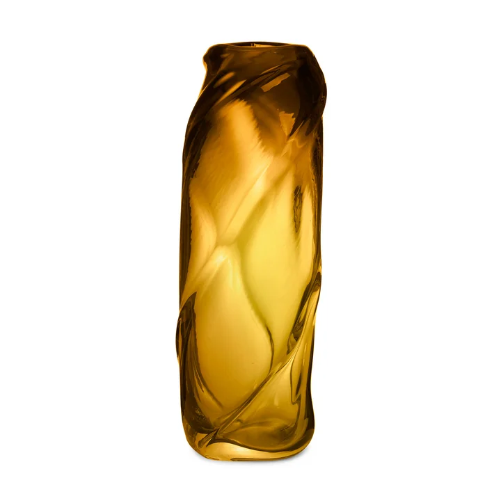 De Water Swirl vaas van Ferm Living in amber