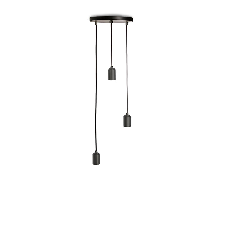 Brass Triple Hanglamp, zwart / geanodiseerd aluminium by Tala