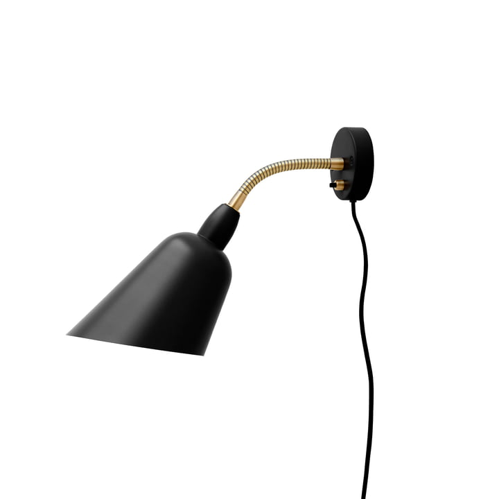 Bellevue wandlamp AJ9 volgens de & traditie in zwart / messing
