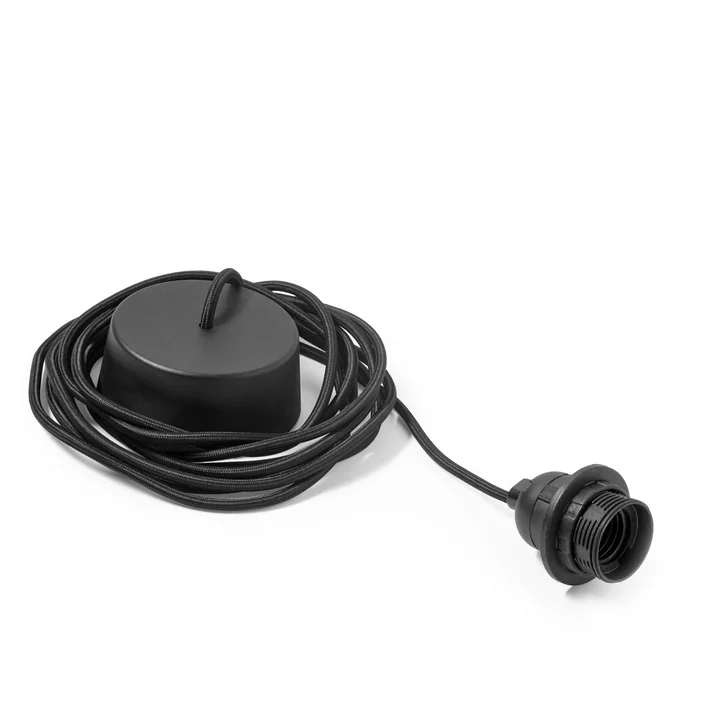 Kabel met luifel voor pendelarmatuur in zwart van HAY
