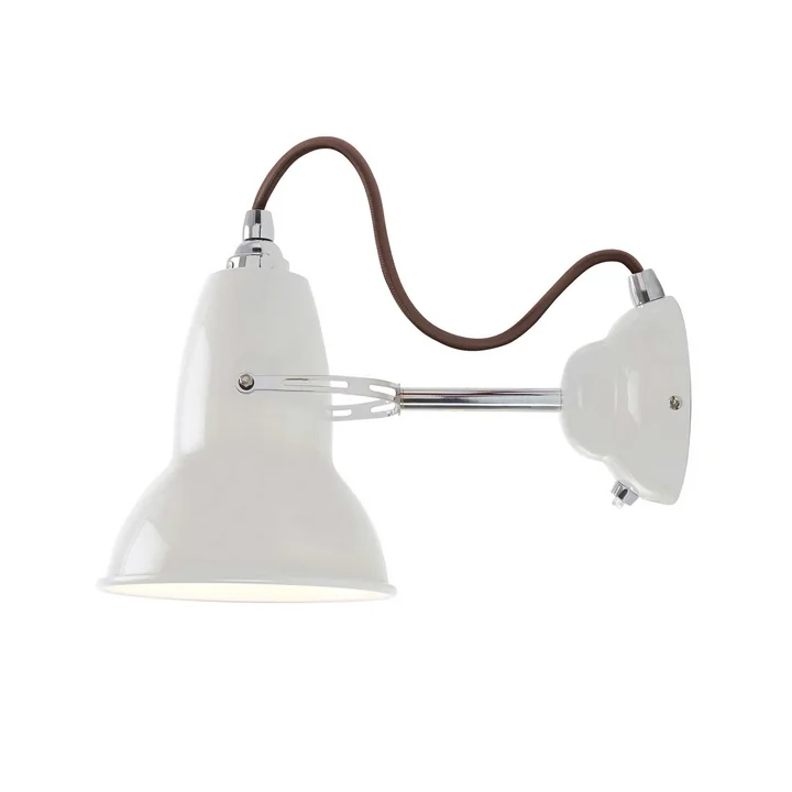Original 1227 Wandlamp, grijze kabel, Linen White by Anglepoise