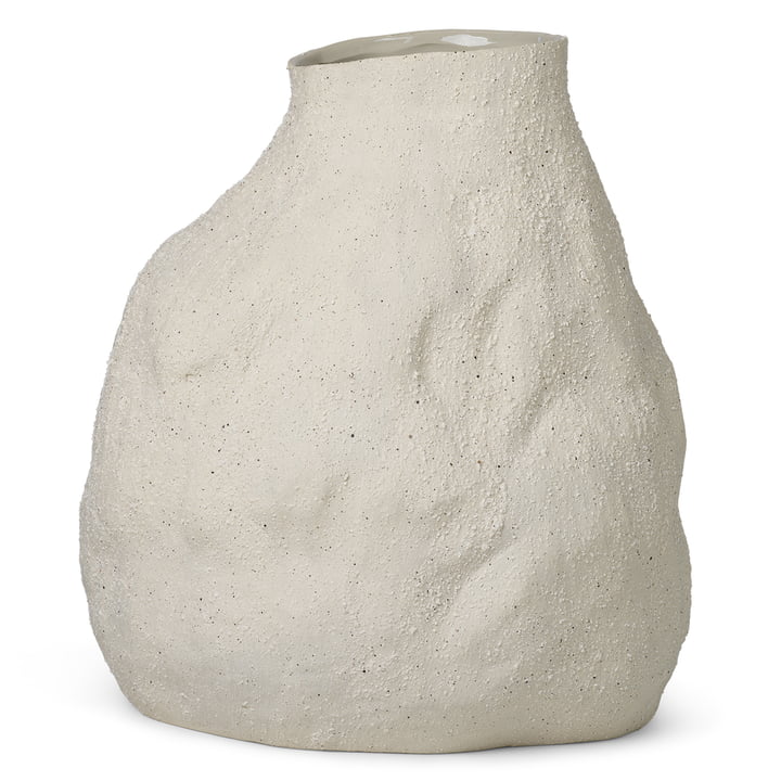 De grote Vulca Vase van fermenteren Leven in off-white stone