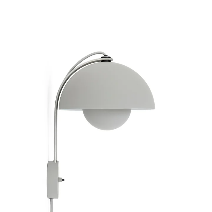 De Flowerpot wandlamp VP8 van & Tradition in mat lichtgrijs