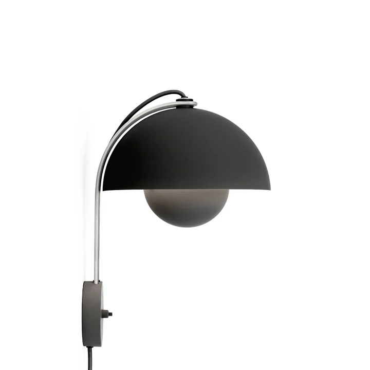 De Flowerpot wandlamp VP8 van & Tradition in mat zwart