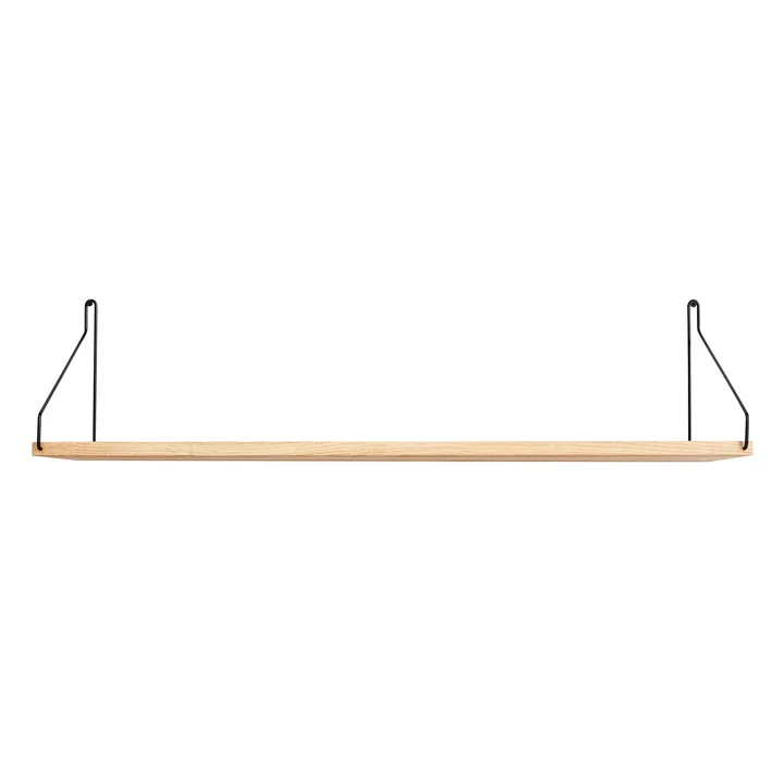 De Shelf plank 80 x 20 cm, eik / zwart van Frama