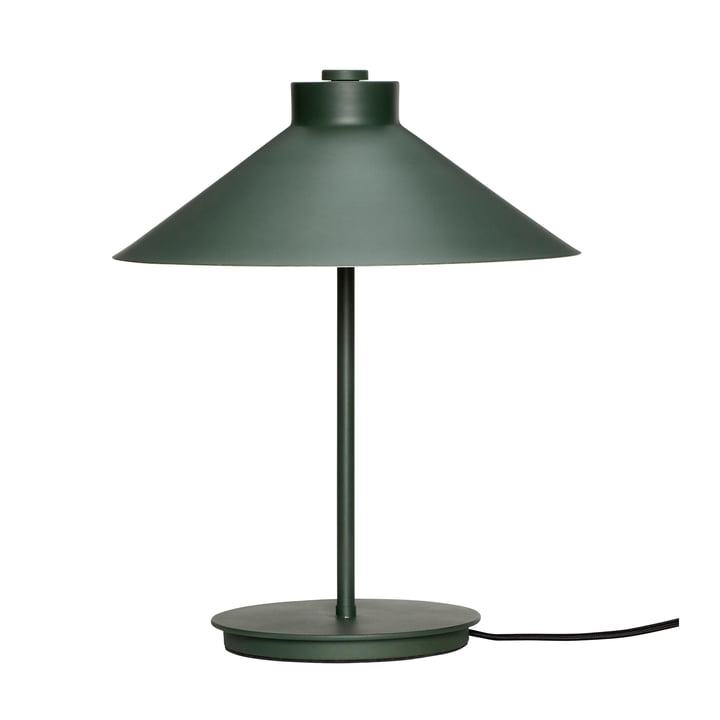 De tafellamp van Hübsch Interior in het groen