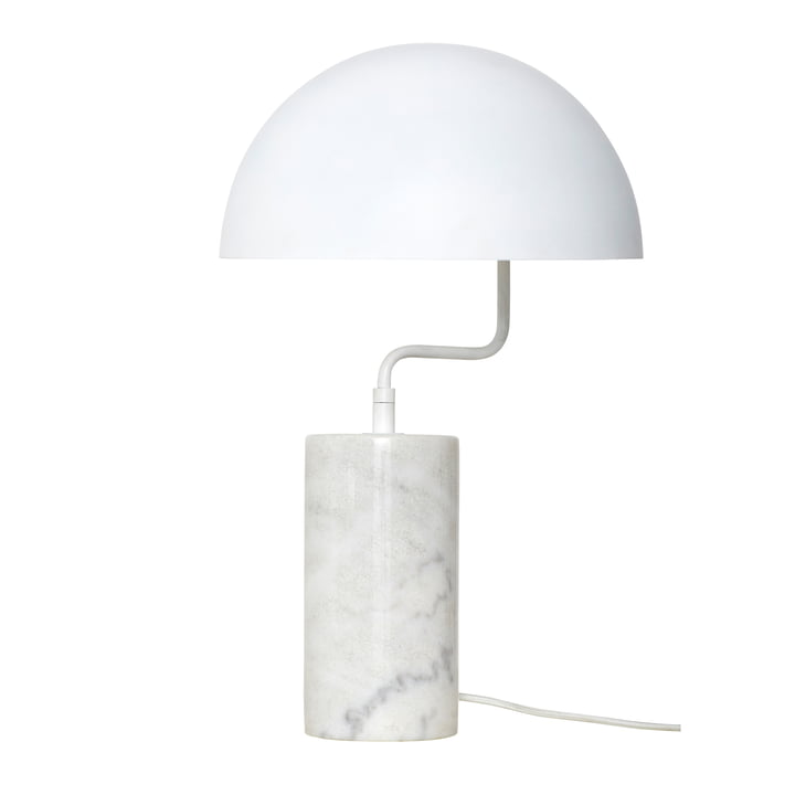 Marmeren tafellamp, wit van Hübsch Interior