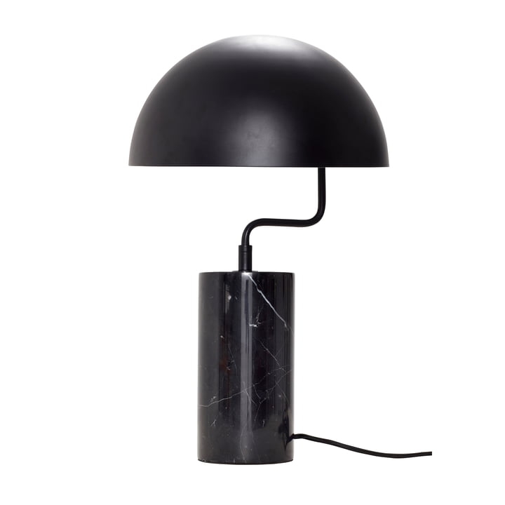 Marmeren tafellamp, zwart van Hübsch Interior