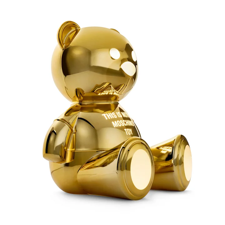 De Toy Moschino teddybeer tafellamp in goud