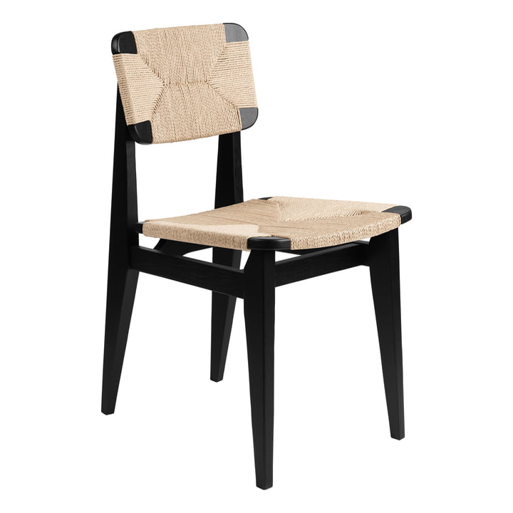 C-Chair Dining Chair Paper Cord , eik zwart gebeitst door Gubi