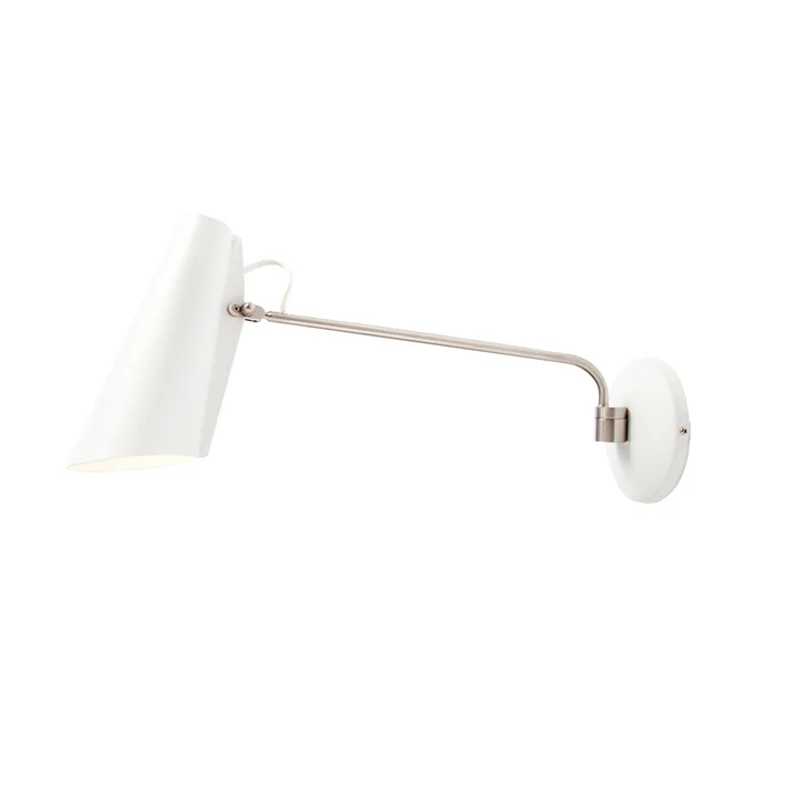 De Birdy Wandlamp lang van Northern in wit/metaal