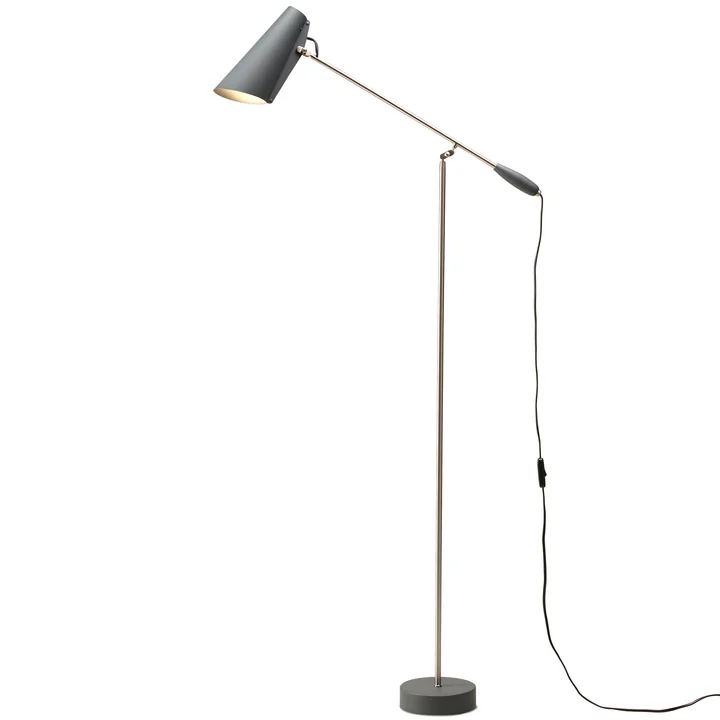 De Birdy Vloerlamp van Northern in grijs/metallic