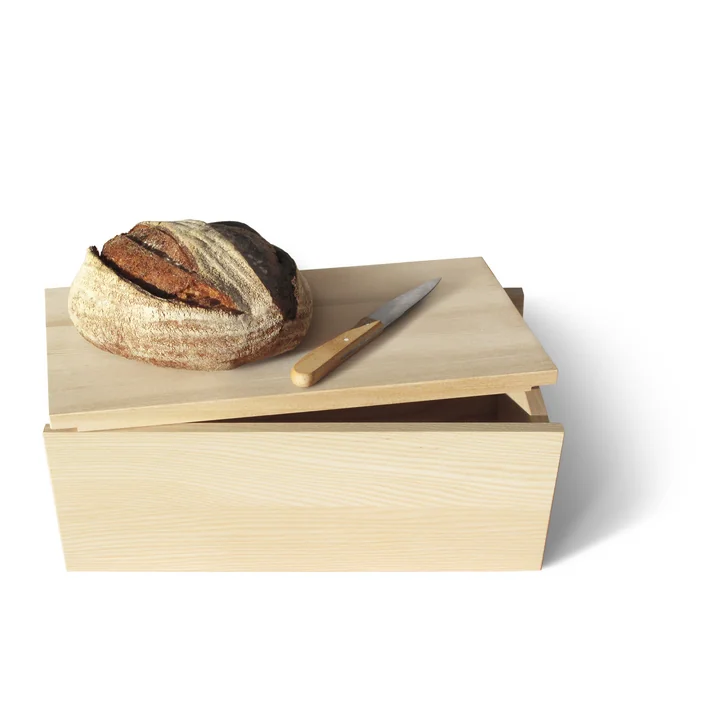 De functionele brooddoos Moin! van side by side met een brood op het deksel