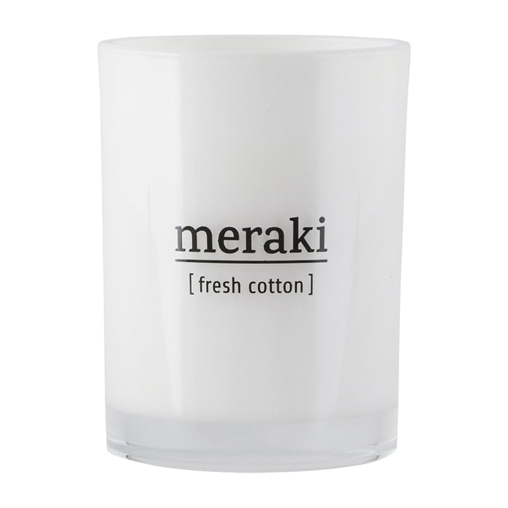 De Fresh Cotton geurkaars van Meraki , Ø 8 cm