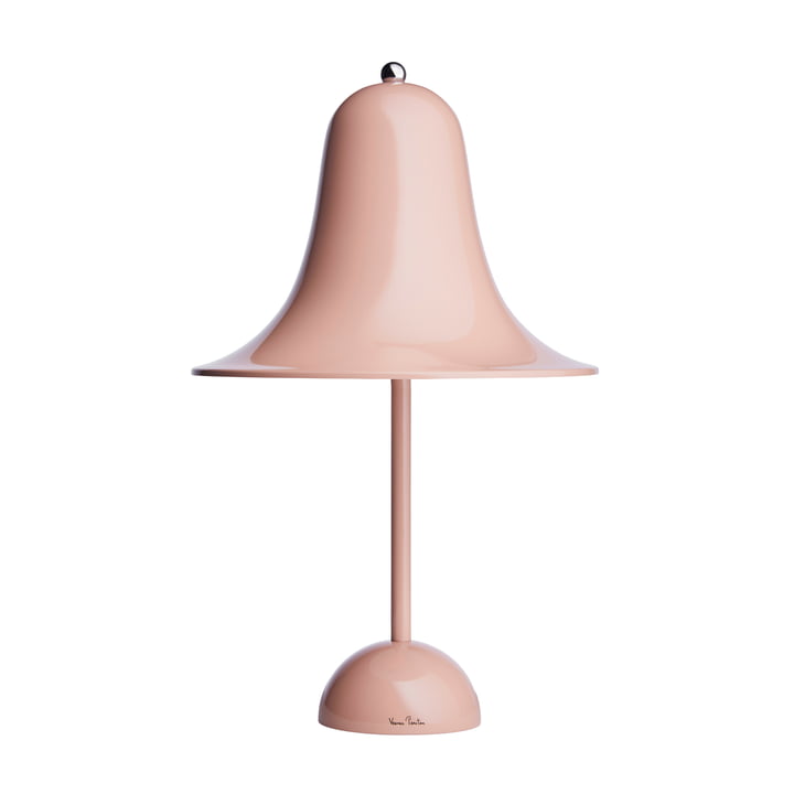 De Pantop tafellamp van Verpan in roze