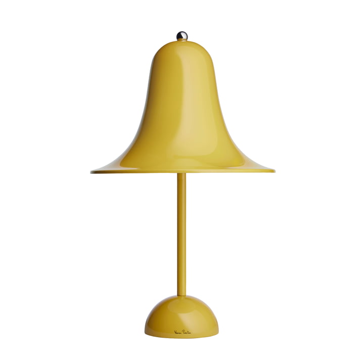 De Pantop tafellamp van Verpan in geel