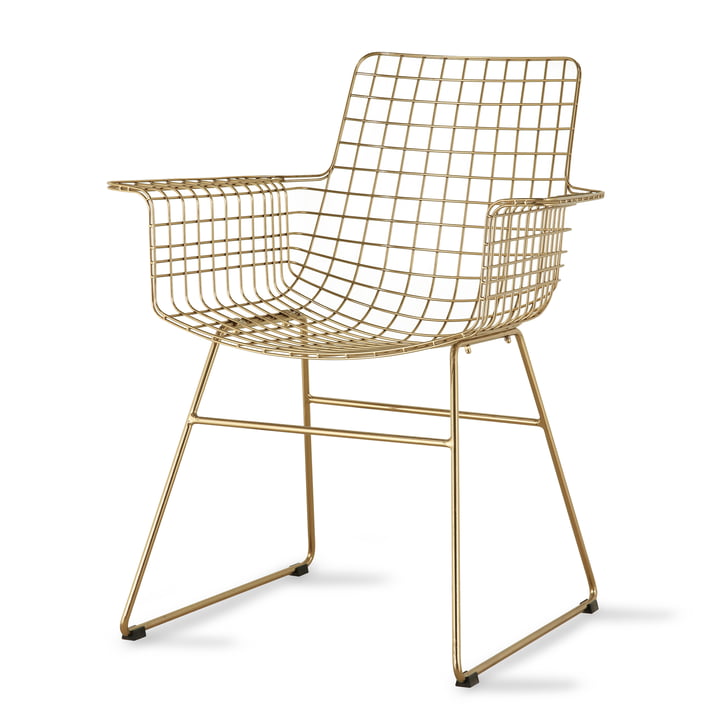 Wire Arm Chair, messing van HKliving